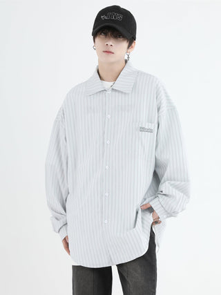 PRLM Couple Vertical Striped Long Sleeve Shirt KT1970