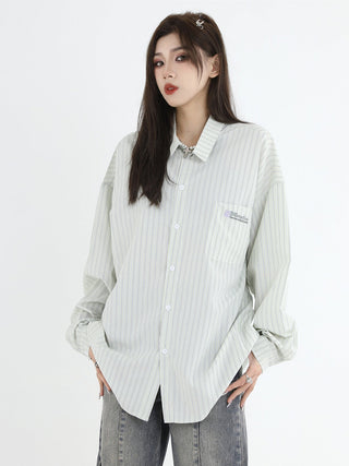 PRLM Couple Vertical Striped Long Sleeve Shirt KT1970 - KTchic