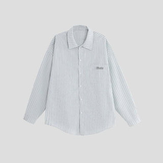 PRLM Couple Vertical Striped Long Sleeve Shirt KT1970