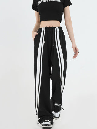 PRLM Couples Striped Stitching Casual Pants KT1910 - KTchic