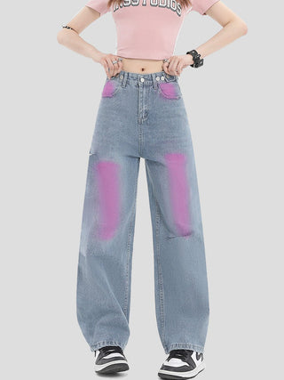 PRLM Graffiti Ripped Loose Jeans KT2733