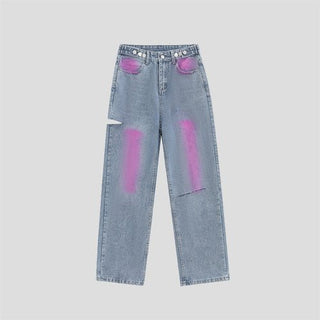 PRLM Graffiti Ripped Loose Jeans KT2733