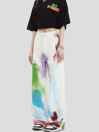 PRLM Graffiti Straight Loose Jeans KT2732