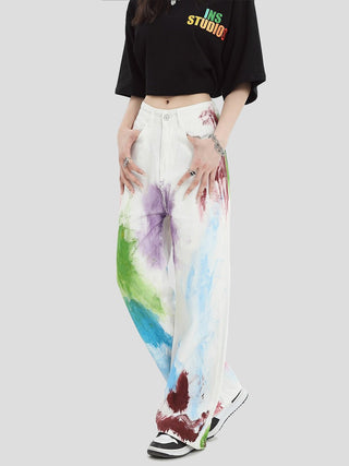 PRLM Graffiti Straight Loose Jeans KT2732
