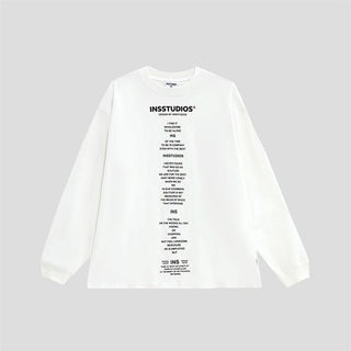 PRLM Long Sleeve Loose Print T-shirt KT1973
