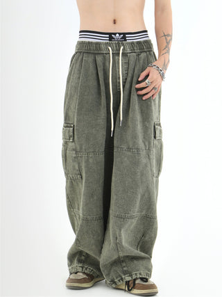 PRLM Loose Denim Wide-leg Slacks KT2752