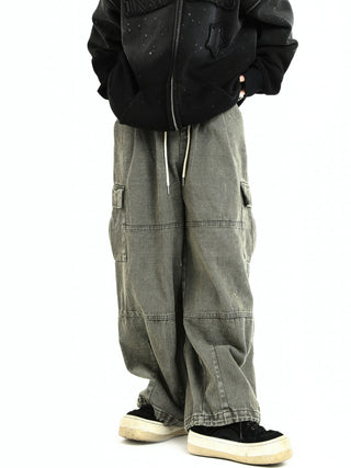 PRLM Loose Straight Work Suit Casual Pants KT2712