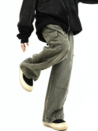 PRLM Loose Straight Work Suit Casual Pants KT2712