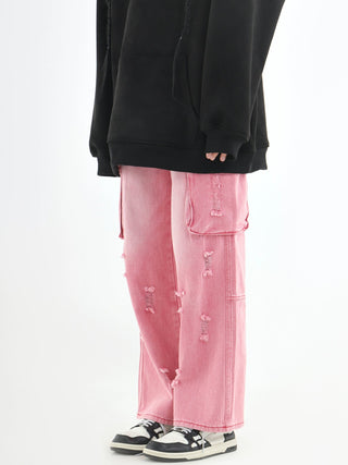 PRLM Pink Loose Straight Jeans KT2750