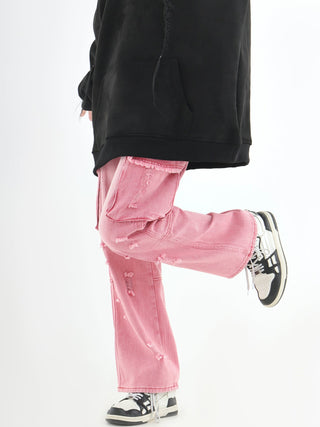PRLM Pink Loose Straight Jeans KT2750