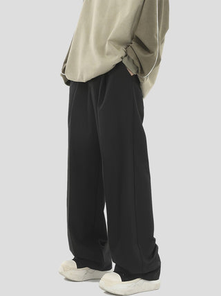 PRLM Pleated Casual Loose Straight Leg Pants KT2701