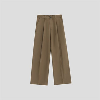 PRLM Pleated Casual Loose Straight Leg Pants KT2701