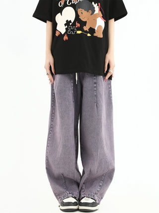 PRLM Pleated Loose Leg Jeans KT2714