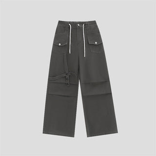 PRLM Pleated Loose Straight Casual Pants KT2702