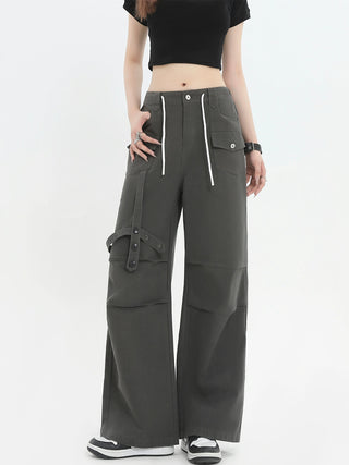 PRLM Pleated Loose Straight Casual Pants KT2702