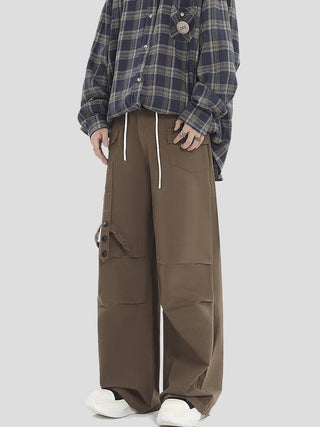 PRLM Pleated Loose Straight Casual Pants KT2702