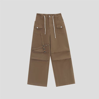 PRLM Pleated Loose Straight Casual Pants KT2702