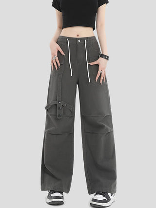 PRLM Pleated Loose Straight Casual Pants KT2702