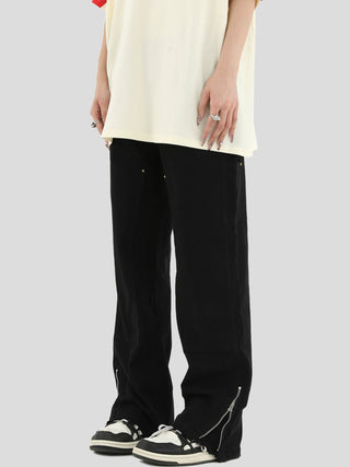 PRLM Straight Jeans with Raw Edges KT2721
