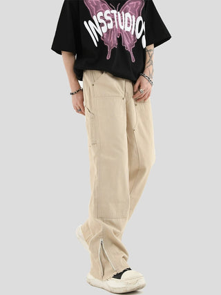 PRLM Straight Jeans with Raw Edges KT2721