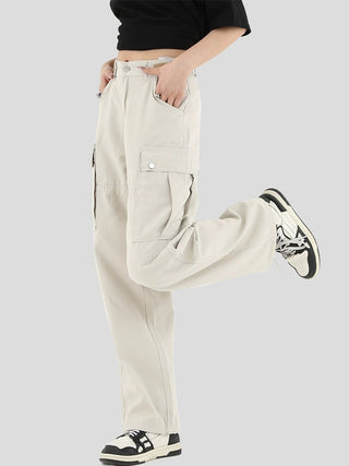 PRLM Straight Large Pocket Loose Fit Jeans KT2723 - KTchic
