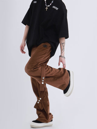 PRLM Strap Couples Embroidered Casual Pants KT1890 - KTchic