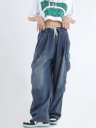 PRLM Street Loose Fit Wide Leg Jeans KT2708