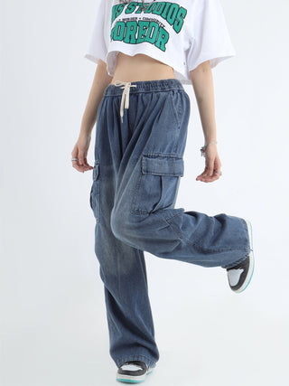 PRLM Street Loose Fit Wide Leg Jeans KT2708