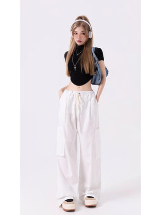 VWP Spice Girl Workwear Thin Wide-leg Pants KT1343