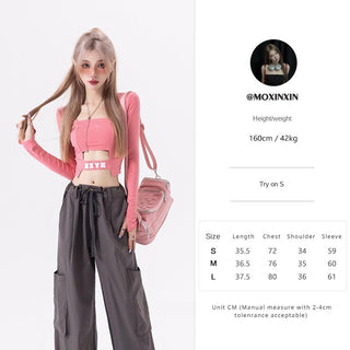 VWP Spicy Girl Streetwear Loose Wide Leg Pants KT1347