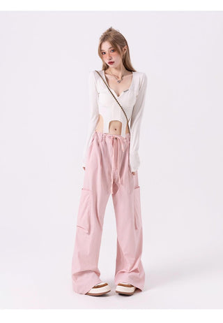 VWP Spicy Girl Streetwear Loose Wide Leg Pants KT1347