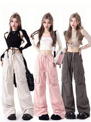 VWP Spicy Girl Streetwear Loose Wide Leg Pants KT1347