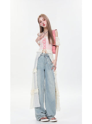 VWP Spicy Girl Wide Leg Loose Fit Jeans KT1353