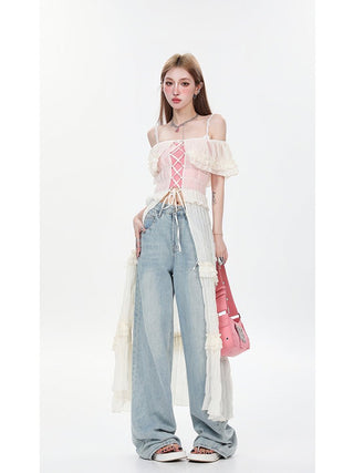 VWP Spicy Girl Wide Leg Loose Fit Jeans KT1353