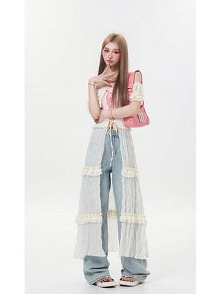 VWP Spicy Girl Wide Leg Loose Fit Jeans KT1353