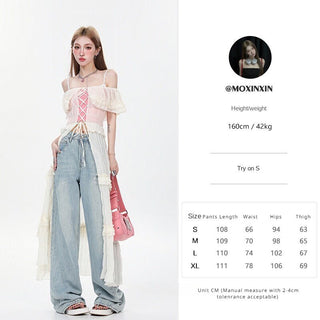 VWP Spicy Girl Wide Leg Loose Fit Jeans KT1353