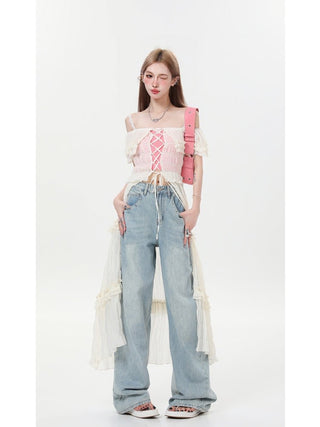 VWP Spicy Girl Wide Leg Loose Fit Jeans KT1353